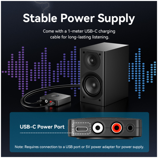 Vention AUDIO Bluetooth Receiver 3.5mm/2RCA NAJB0 - Image 7