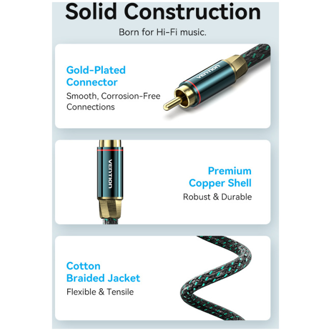 Vention AUDIO Digital Coaxial RCA Cable 5.0m BCTGJ - Image 6