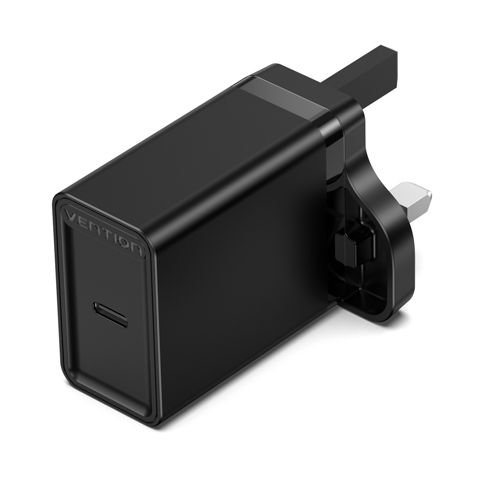 Vention Charger Wall 20W 1xUSBC Black FADB0-UK Vention Charger Wall 20W 1xUSBC Black FADB0-UK - Image 1