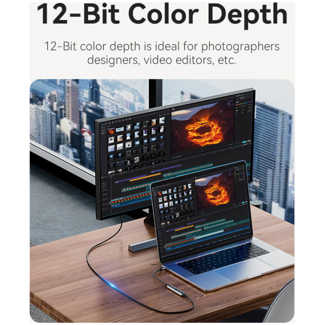 Vention Converter USB-C to HDMI Adaptor 0.25m 8K60Hz Metal CRDBC - Image 9