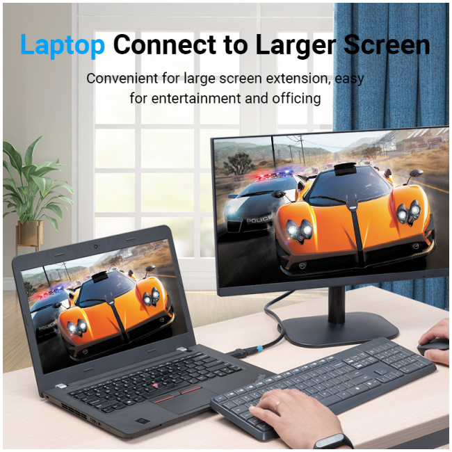 Vention DisplayPort Male to HDMI Female Adaptor 4K HBPB0 - Image 11