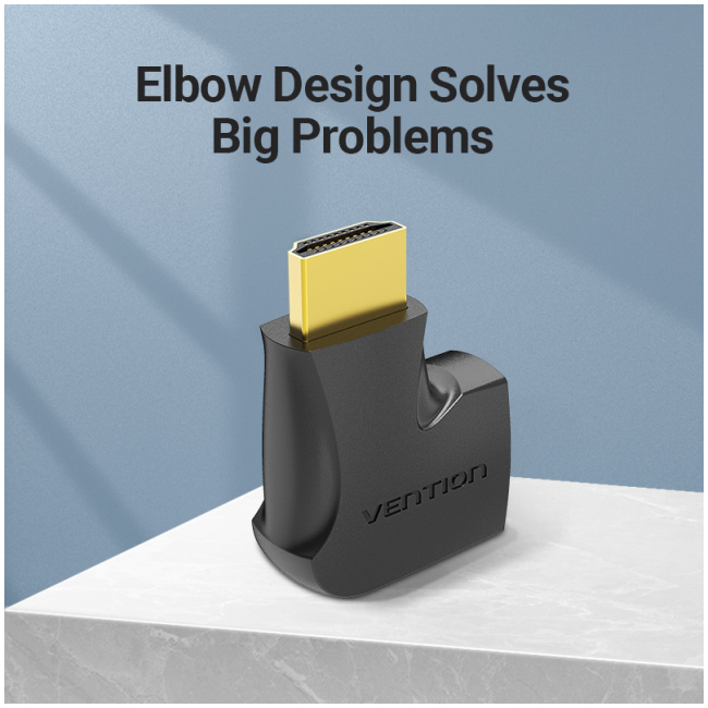 Vention HDMI Adaptor Male to Female 270 Degree Vertical Flat 4K60Hz AIQB0 - Image 3