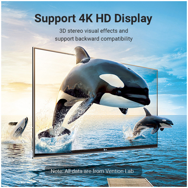 Vention HDMI Adaptor Male to Female 90 Degree Vertical Flat 4K60Hz AIPB0 - Image 5
