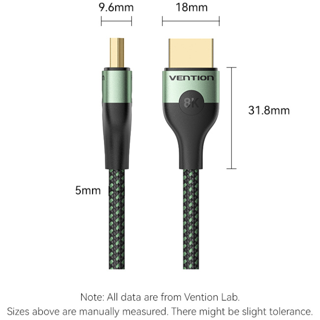 Vention HDMI Cable 2.1 8K60Hz Braided Ultra Thin 1.5m ALOGG - Image 17