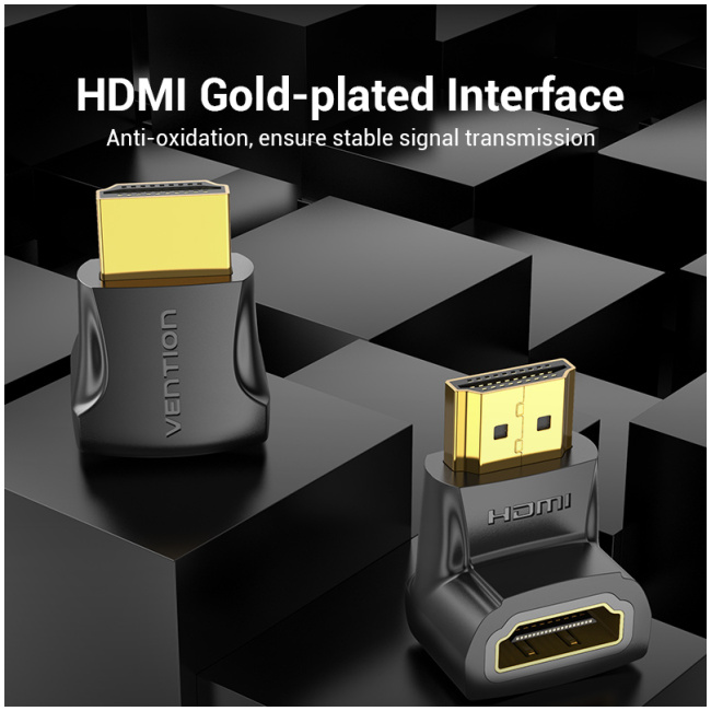Vention HDMI Right Angle Adaptor Male to Female 90 Degree 4K60Hz AIOB0 - Image 4