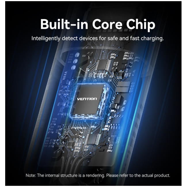 Vention IT Cable USB-C 3.2 Gen2 M-M 0.5m Braided Aluminum Black TRGBD - Image 6