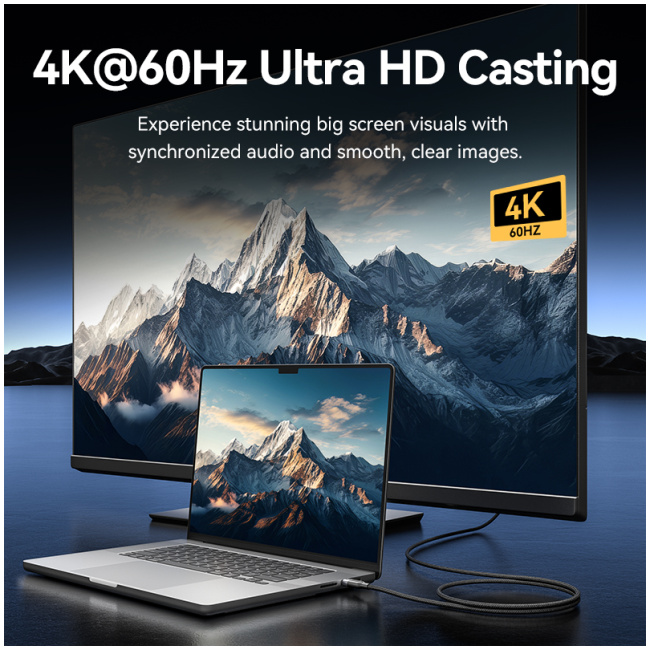 Vention IT Cable USB-C 3.2 Gen2 M-M 0.5m Braided Aluminum Black TRGBD - Image 8