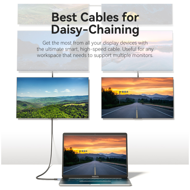 Vention IT Cable USB-C 4.0 M-M 1.0m Braided Aluminium Grey TAVHF - Image 11