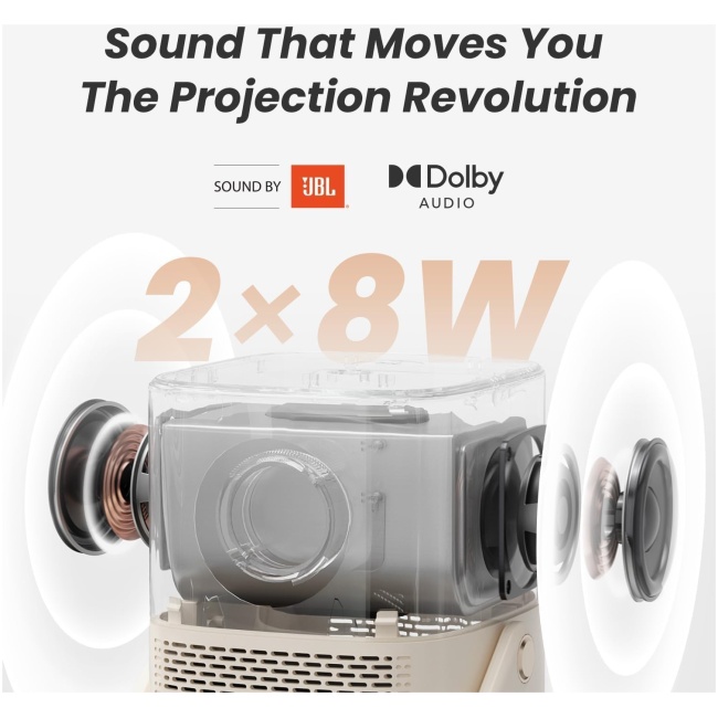 Yaber T2 Plus Full HD Portable Outdoor Projector WiFi6/BT 450 Ansi JBL Sound Smart TV Auto Focus - Image 3