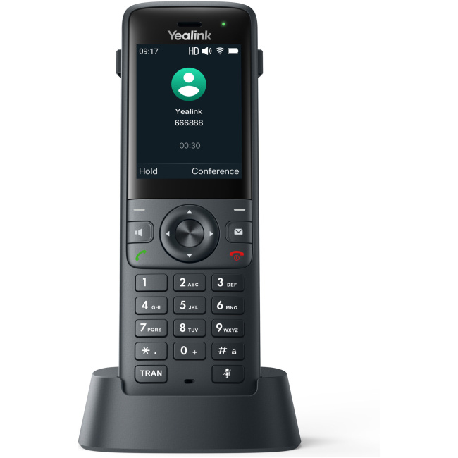 Yealink IP Phone Cordless Wi-Fi 6 Handset Roaming Dual Band with Bluetooth AX83H - Image 3