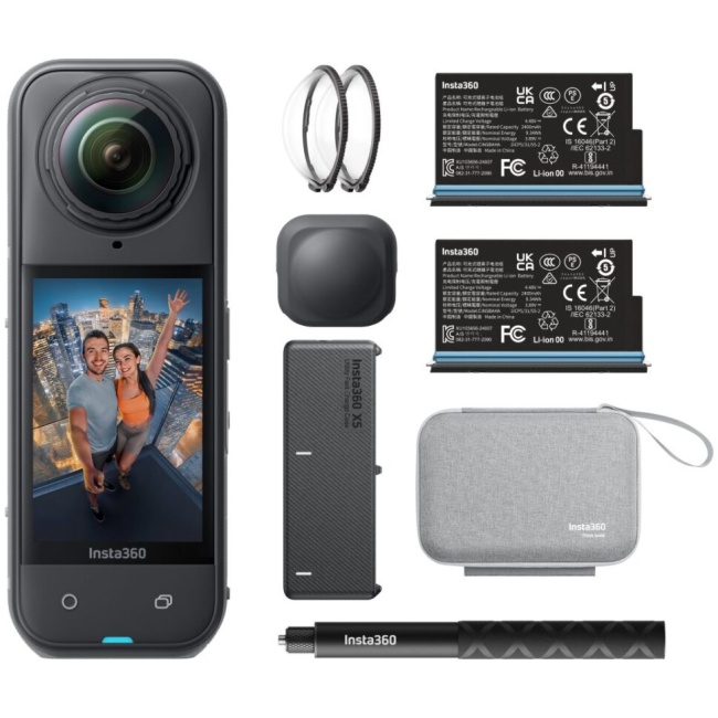 Insta360 X5 - 8K, Triple AI Chip, Action Camera Essentials Bundle
