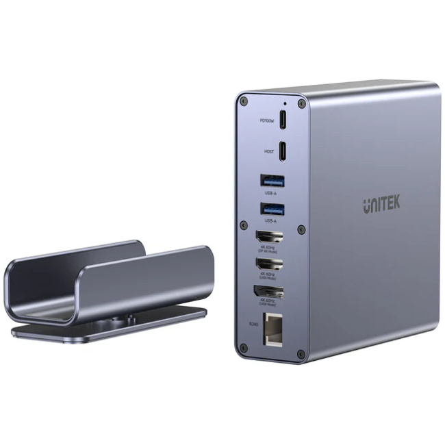 Unitek D1135A 15in1 USB-C Hub Supports Macbook M1 Triple 4K Displays PD100W Dual Card Readers - Image 5