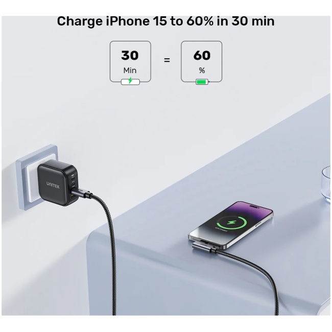 Unitek MC USB-C Cable PD100W L-Shape 5.0m C14123BK-5M - Image 8