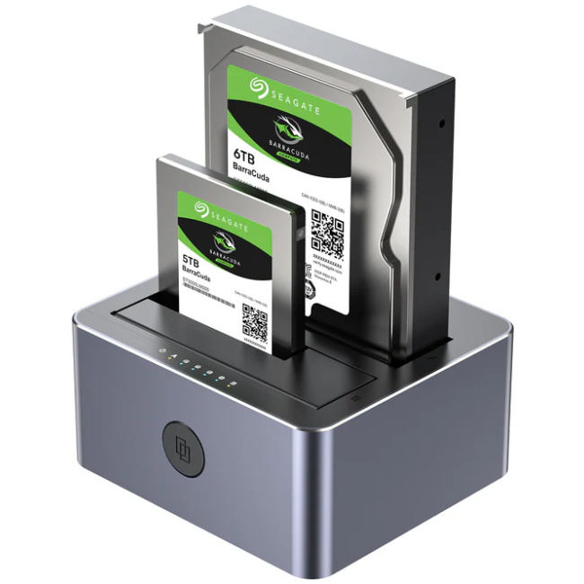 Unitek SATA6G Dual Bay HDD Docking Station Alum Black Y-3026 - Image 3
