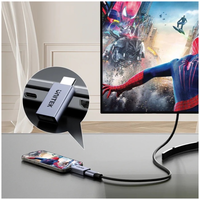 Unitek USB-C 4.0 Male to Female Adaptor PD240W A1038 - Image 3
