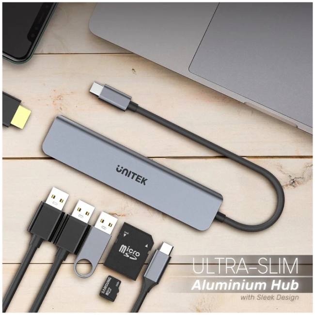Unitek USB-C Hub USB3.0 HDMI/SD/PD100W H1118A - Image 7