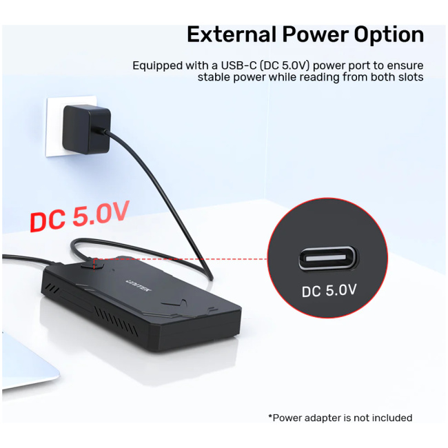 Unitek USB-C M.2 NVMe & 2.5'' SATA 10Gbps Dual Enclosure S1229C - Image 7