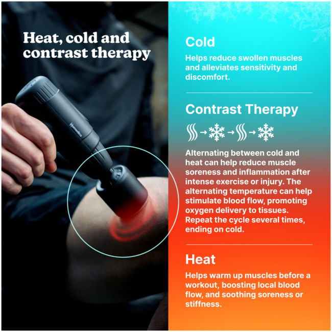 HoMedics Massage Gun Hot & Cold NOVO PGM-43HC Black - Image 2