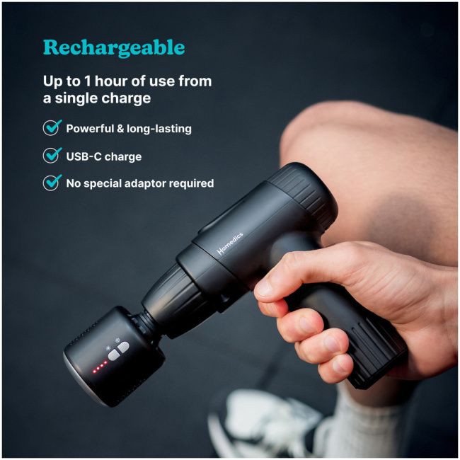HoMedics Massage Gun Hot & Cold NOVO PGM-43HC Black - Image 4