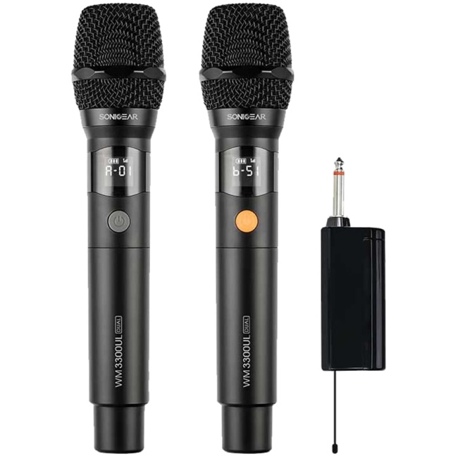 SonicGear Microphone Wireless 2xHandsets WM 3000UL DUAL Obsidian