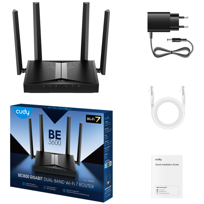 Cudy Router BE3600 Dual Band Gigabit Wi-Fi 7 VPN WR3600 - Image 3
