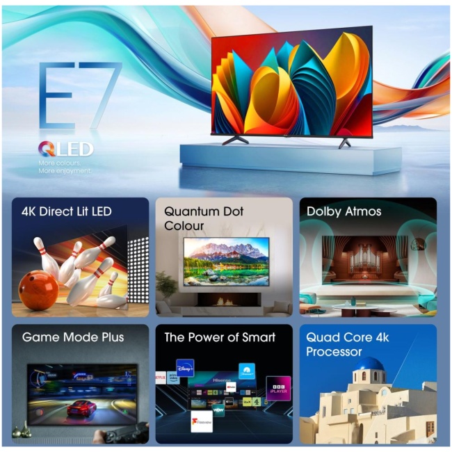 Hisense 50E7Q 50''  4K QLED TV Smart - Image 3