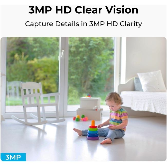 Reolink WIFI Indoor PTZ Camera 3MP E321 White - Image 2