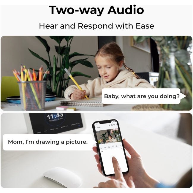 Reolink WIFI Indoor PTZ Camera 5MP E331 White - Image 5