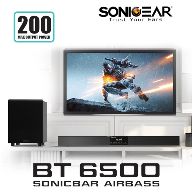 SonicGear BT-6500 SoundBar 200W & Wireless SubWoofer BT-USB-FM-HDMI - Image 2