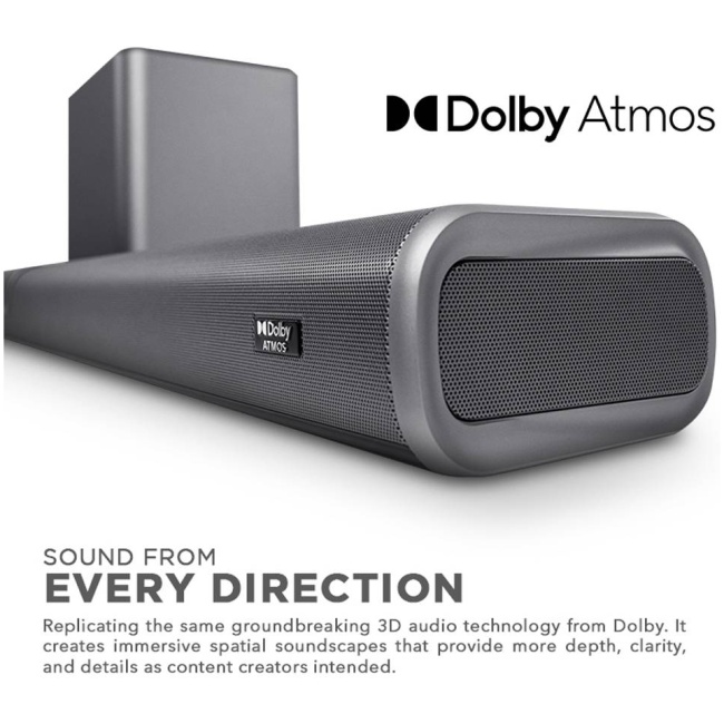 SonicGear STUDIOBAR 3000 Dolby Atmos 700W 5.1.2 Soundbar Incl 2xUHF Wireless Microphones 3xHDMI,BT,USB - Image 2