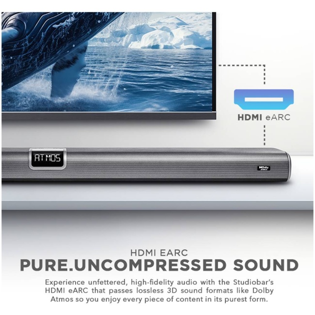 SonicGear STUDIOBAR 3000 Dolby Atmos 700W 5.1.2 Soundbar Incl 2xUHF Wireless Microphones 3xHDMI,BT,USB - Image 7