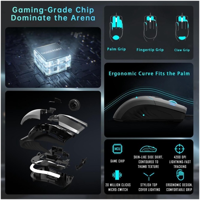 Thunderobot MG701 Wired Gaming Mouse - Image 6