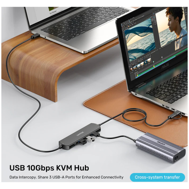 Unitek U1344A USB-C Hub 10Gbps Allows to Drag and Drop files between 2 Computers - Image 5