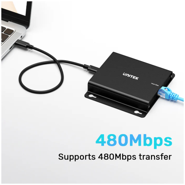 Unitek USB Extender over Ethernet 150m 4Port Hub 5V2A PSU U1222ABK - Image 6