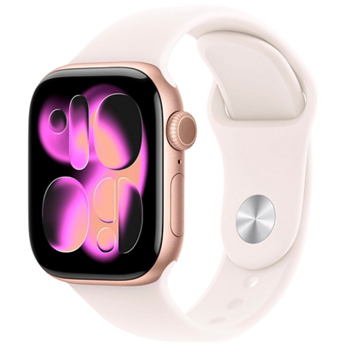 Watch Apple Watch Series 11 (2025) GPS 42mm Rose Gold Aluminium Case with Sport Band S/M - Light Blush - Image 1