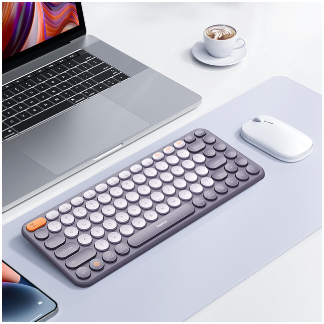 Baseus K01A Wireless Keyboard Tri-Mode Gray - Image 8