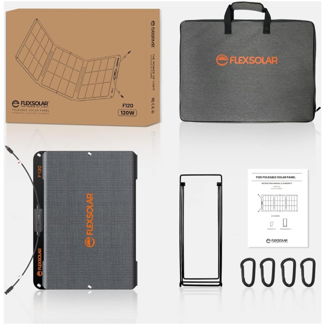 FlexSolar 120W Universal Portable & Foldable IP68 Solar Panel - Image 5
