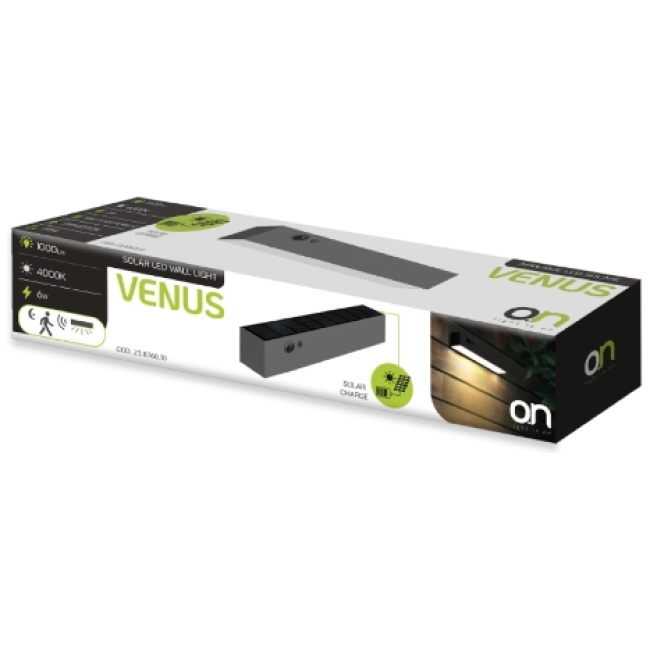 GBC ON VENUS Solar LED Outdoor Wall Light with PIR - Image 4