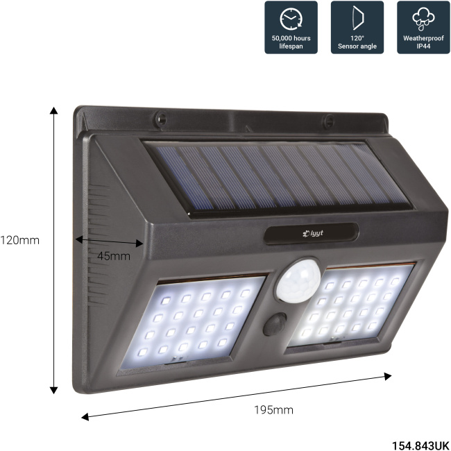 LYYT 40 LED Solar Security Light with Motion Sensor 154.843UK - Image 3