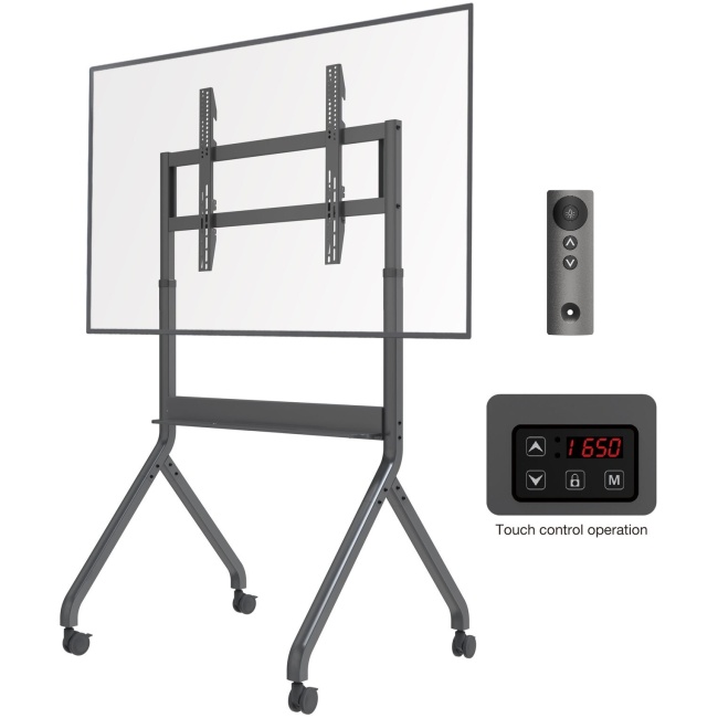 NBMounts P220 Heavy Duty Motorized TV Trolley up to 90'' 1.75m 90kg with Wireless Remote & Touchpad