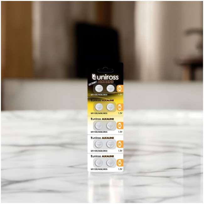 Uniross Alkaline-Coin LR1120 AG8 LR55 Battery (10pack) - Image 5