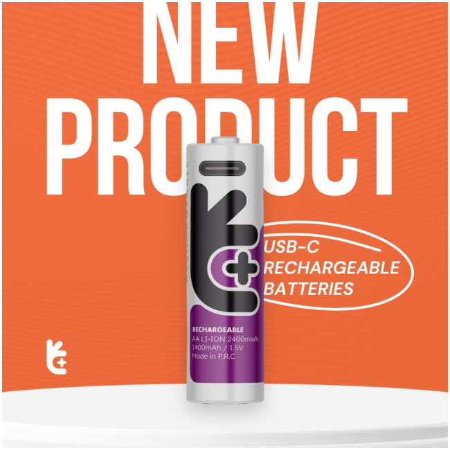 Uniross USB-C Rechargeable 18650 Lithium Battery 2000mah (1pc) - Image 2