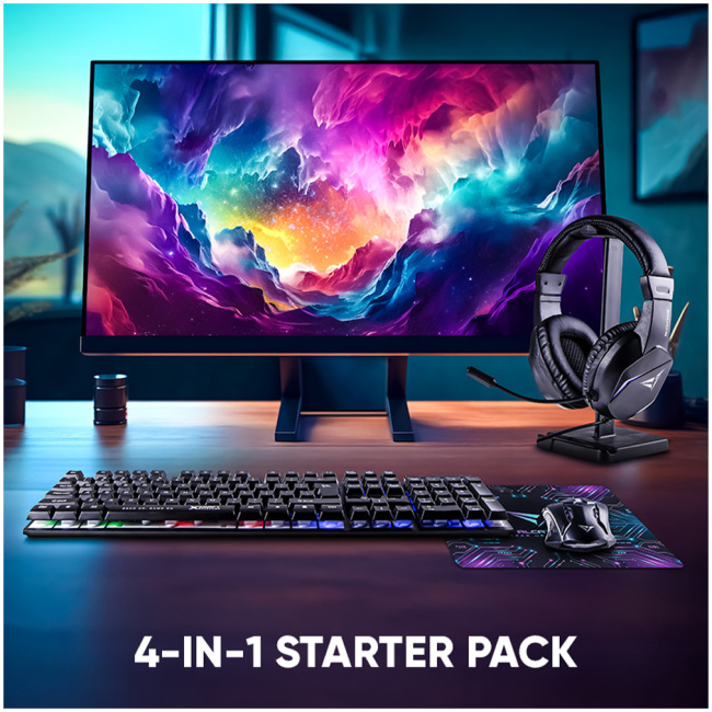 Alcatroz X-Craft 4in1 Gaming Set Keyb+Mouse+Mat+H/set BASECAMP Black - Image 10