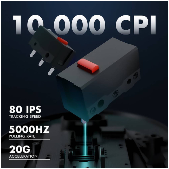 Armaggeddon Gaming Mouse Wired+2.4G Recharge FOXBAT-III CYBERPANK Black - Image 9