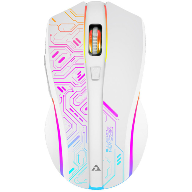Armaggeddon Gaming Mouse Wired+2.4G Recharge FOXBAT-III CYBERPANK White