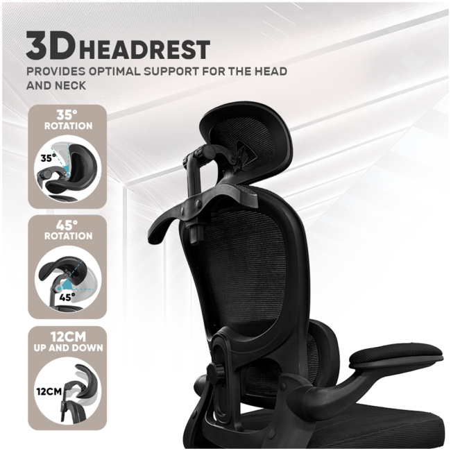Armaggeddon Office Chair Mesh VERTEBRAE V3 Black - Image 4