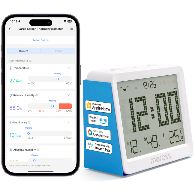 Meross Homekit Smart Temperature & Humidity Sensor (Matter) MS130MA-EU