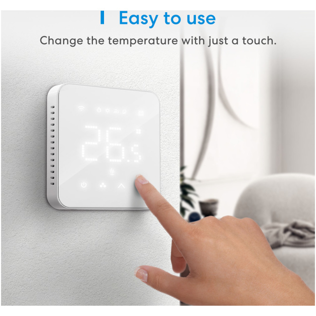 Meross Homekit Smart Wi-Fi Thermostat for Electric Underfloor Heating System MTS200HK-EU - Image 3