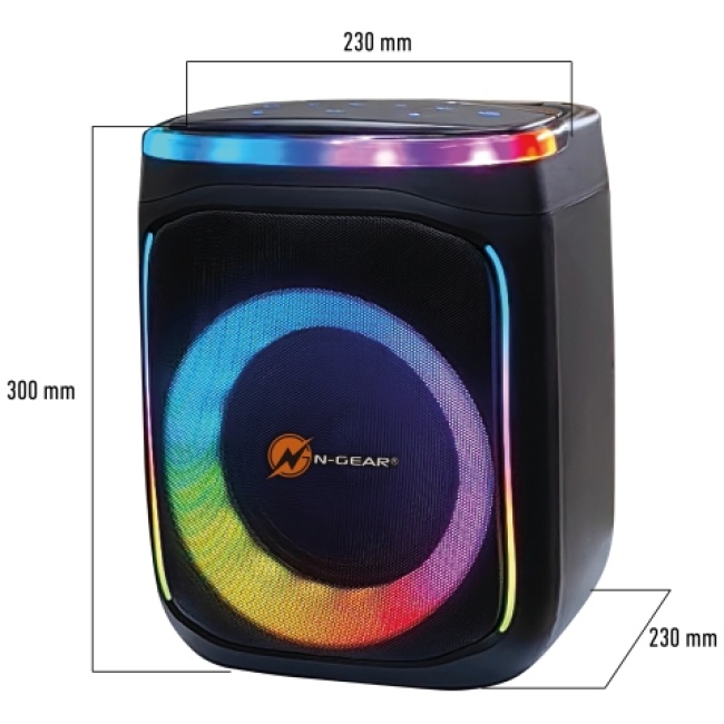 N-Gear FLASHBANGER 606 Karaoke Speaker BT/USB with 1x Wireless Microphone - Image 9