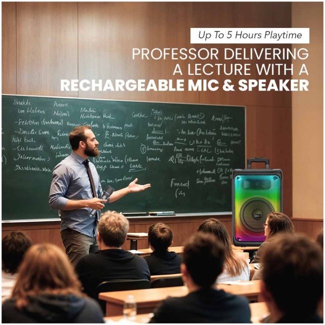 SonicGear Portable Karaoke Speaker 12'' 110W TWS BT/USB 2x Mics HYPERBOX 1200 Pro - Image 3